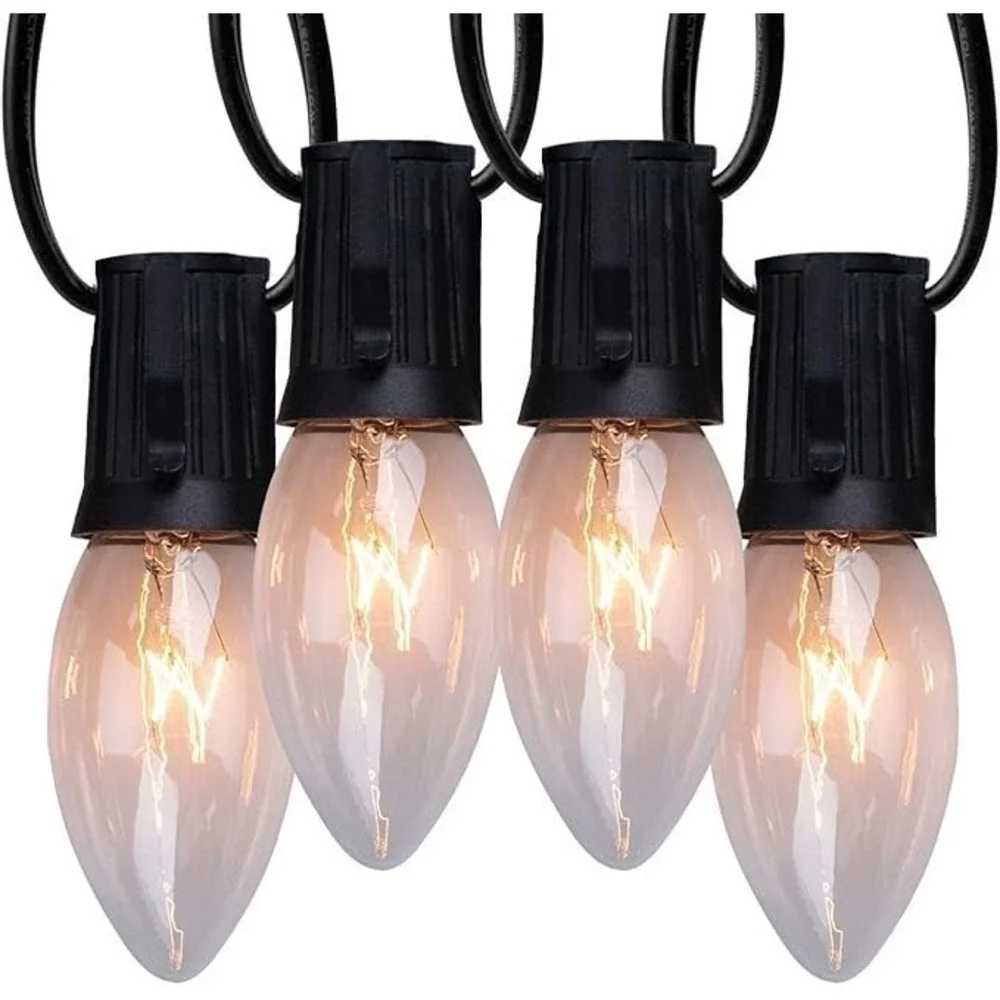 New Vintage C9 Christmas Lights Outdoor 25 FT C9 String Lights for Outdoor Decor